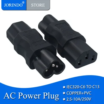 Преобразователь переменного тока JORINDO IEC 320 с 3-контактным разъемом C6 на C13, замените адаптер C6 на C13 для преобразовательной вилки