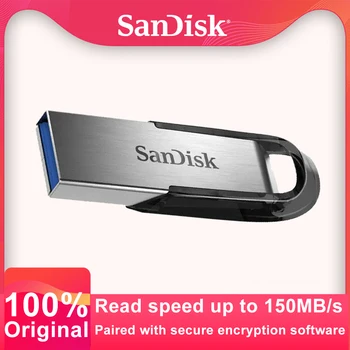 Флэш-накопитель SanDisk Ultra Flair USB 3.0 Pendrive 32GB 64GB 128GB 256GB 512GB Флеш-накопитель Высокой Скорости до 150 МБ/ с Memory Stick
