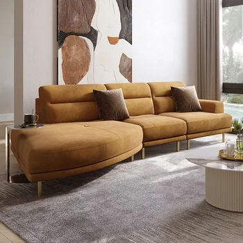 Легкий роскошный тканевый диван особой формы, комбинированный современный простой диван для гостиной в скандинавском стиле, креативный дугообразный диван для отдыха