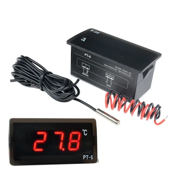 PT-6 Автомобильный Измеритель температуры Цифровой Термометр Гигрометр Электронный Измеритель Температуры Влажности Датчик с Датчиком NTC