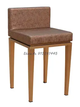 Стул для ювелирного магазина из нержавеющей стали Скандинавский барный стул для магазина очков стул для прилавка бытовой современный простой высокий стул с высокой спинкой