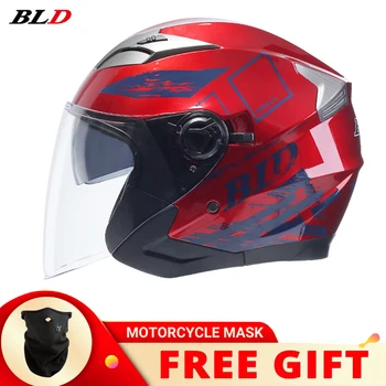 Мотоциклетный шлем с двумя линзами и открытым лицом, одобренный для езды на мотокроссе, мотобайк Cascos ABS, высококачественная мужская Вместительная одежда