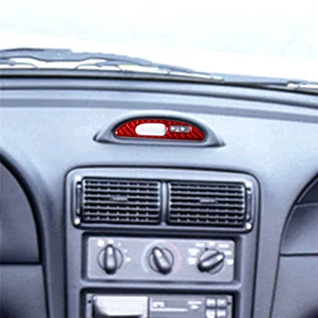 Для Ford Mustang Convertible 2001 2002 2003 2004, наклейка из углеродного волокна, часы, панель, отделка салона автомобиля, декоративные аксессуары