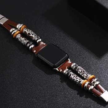 Ремешок для часов из искусственной кожи iWatch 40 мм 44 мм Сменный ремешок Браслет для Apple Watch Series 1 2 3 4 5 6 SE 7 42 мм 38 мм
