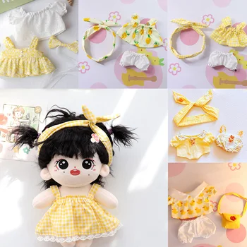 Желтая серия, юбка в летнем стиле Kawaii, униформа с героями мультфильмов, газовая юбка, не являющаяся атрибутом куклы-игрушки для замены 20-сантиметровой куклы Idol Star