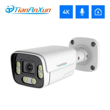 Камера Tiananxun 4K Poe, Ip 8-мегапиксельная камера видеонаблюдения, 5-мегапиксельный домашний аудио-видеомагнитофон для системы Nvr