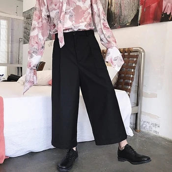 Мужские широкие брюки, весенне-осенние новые Корейские Японские повседневные брюки Yamamoto, универсальные свободные брюки большого размера Nine,