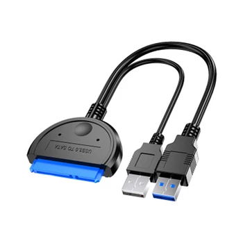 Двойной адаптер USB 3.0 на Sata 2,5-дюймовый 3,5-дюймовый кабельный конвертер Адаптер для внешнего жесткого диска HDD SSD Кабельный конвертер