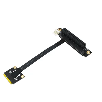 Дополнительные карты 270 Градусов Mini PCIe К PCI-E 8X Кабель-адаптер Mini PCI Express к PCI-E X8 Riser 4Pin Разъем Питания для Удлинителя