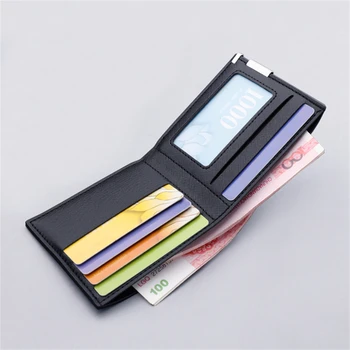 Мужской кошелек, черный/белый футляр для визитных карточек, короткий кошелек, мужской держатель для удостоверения личности/ фотографии 2022, Сумка для денег