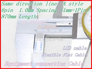 Расстояние 1,0 мм + длина 870 мм + 6 контактов A /линия того же направления, мягкий провод, гибкий плоский кабель FFC. 6P * 1,0 A * 870 мм