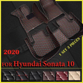Автомобильные коврики для Hyundai Sonata 10 2020 Пользовательские автоматические накладки для ног Автомобильные Ковровые покрытия Аксессуары для интерьера
