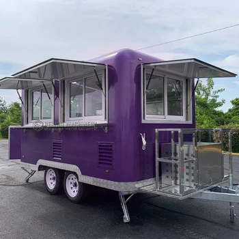 Тележка для уличной еды 2022, Тако-трак с полностью оборудованной кухней, прицеп для еды Airstream, передвижная тележка для мороженого, концессионный прицеп для еды