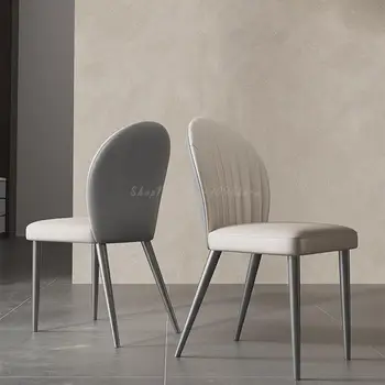 Вечерние Свадебные Обеденные стулья для гостиной Современный дизайн Для чтения на вечеринке Одноместный Кожаный туалетный столик Мебель Nordic Sillas