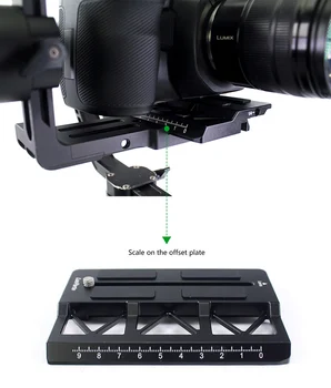 Lanparte Crane 2/3 Смещенная Пластина для Аксессуаров Zhiyun Gimbal для камеры Blackmagic BMPCC 6K 4K и аксессуаров для DSLR