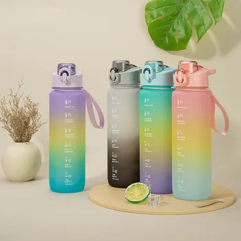 Трехцветная градиентная чашка Для внешней торговли, спотовые поставки для южноамериканских велосипедных бутылок с водой, наружная матовая радуга