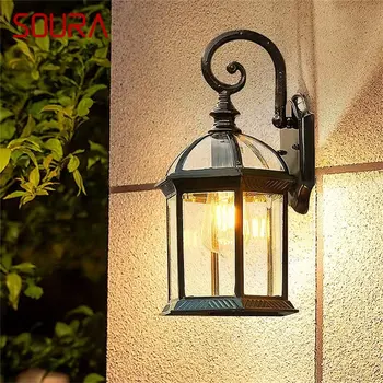 SOURA Уличные бра, настенные светильники, светодиодные классические водонепроницаемые для украшения домашнего балкона