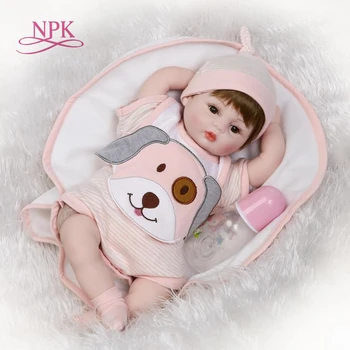 NPK новый дизайн, кукла-реборн, мягкая на ощупь, с тканевым корпусом и париком, очень милые игрушки для детей, играющих