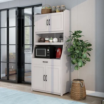Цельный шкаф TREXM в стиле кладовой, Кухня, гостиная, столовая, Буфет для хранения с дверцами\  Регулируемые полки