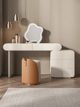 Легкий Роскошный Туалетный Столик в стиле Французского Крема, Современный Простой Шкаф Для Хранения, Встроенный Столик Для Макияжа