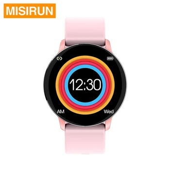 MISIRUN Новые умные часы для женщин с полным сенсорным экраном, вызов по Bluetooth, водонепроницаемые часы, спортивный Фитнес-трекер Smartwatch Lady