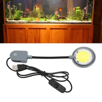 Зажимная светодиодная лампа для аквариума с мягким светом высокой яркости, гибкая мини-лампа для аквариума с рыбками для 