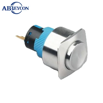 22322F Высококачественный 22-мм переключатель из нержавеющей стали с квадратной высокой плоской головкой, мгновенная функция abbeycon switch