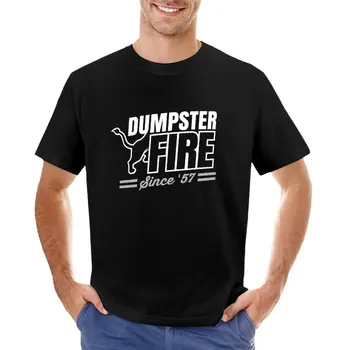 Футболка Dumpster Fire для мальчиков, рубашка с животным принтом, футболки больших размеров, блузки, спортивные рубашки, мужские