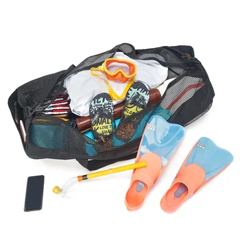 Портативная пляжная сумка для хранения с регулируемым ремешком, многофункциональная сетчатая спортивная сумка Большой вместимости для серфинга, плавания с аквалангом