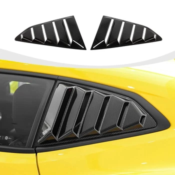 Жалюзи на заднее боковое стекло для Chevrolet Camaro 2017-2023 Аксессуары для жалюзи, ABS Углеродное волокно