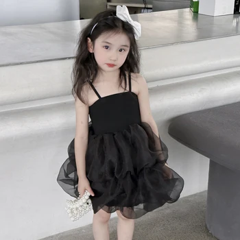 Платье для малышей, однотонное платье для девочек, детское праздничное платье в повседневном стиле, Летняя детская одежда